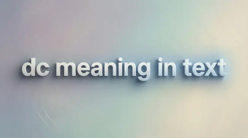 dc meaning in text