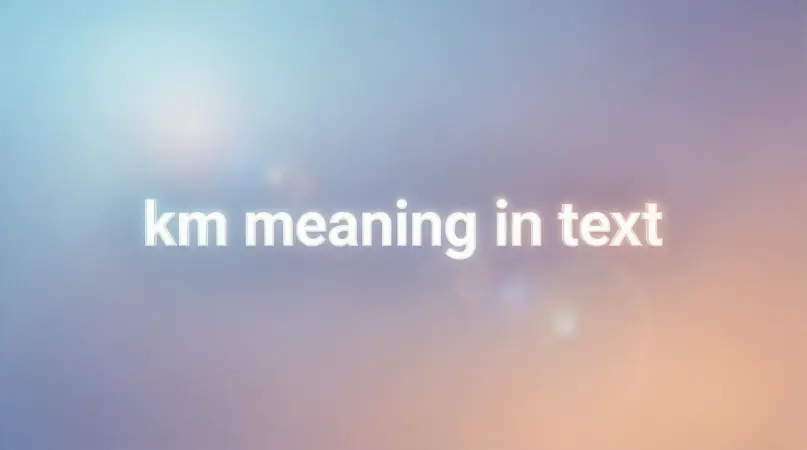 km meaning in text