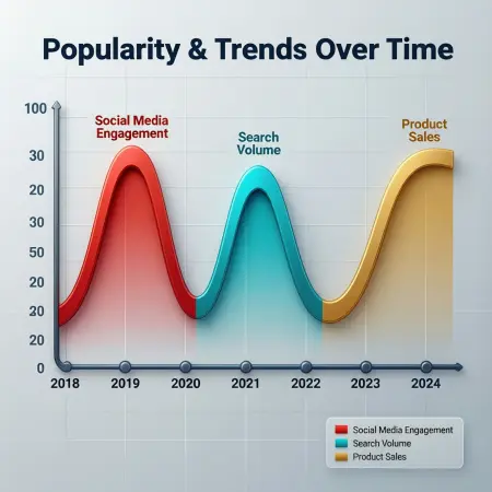 popularity and trends over time