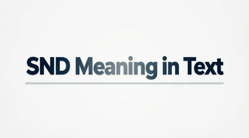 SND Meaning in Text