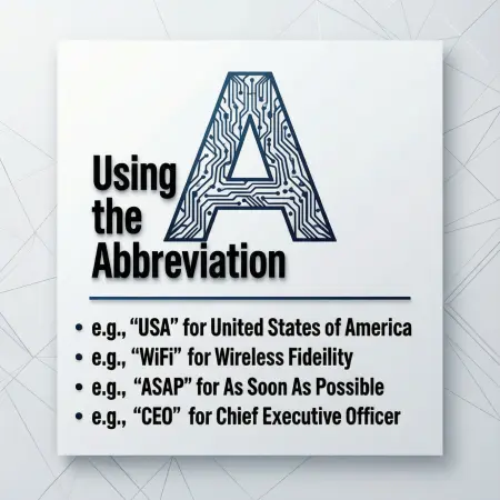 using the abbreviation